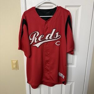 Cincinnati Reds Baseball Jersey True Fans Size Large Big Red Machine